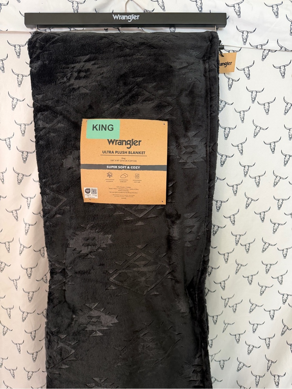 Wrangler Ultra Plush Blanket - Black